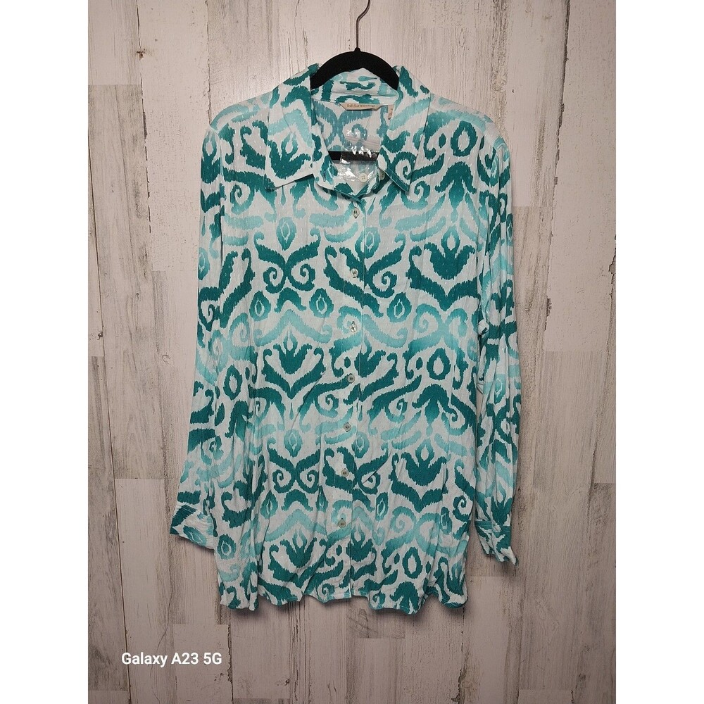 Soft Surroundings Catrina Textured Big Shirt Size XL